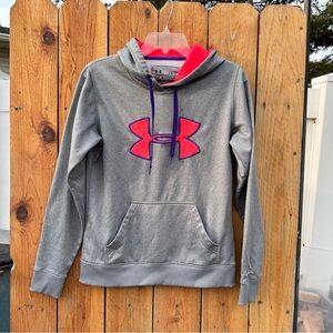 Women’s Under Armour UA STORM Hoodie Neon Pink Logo